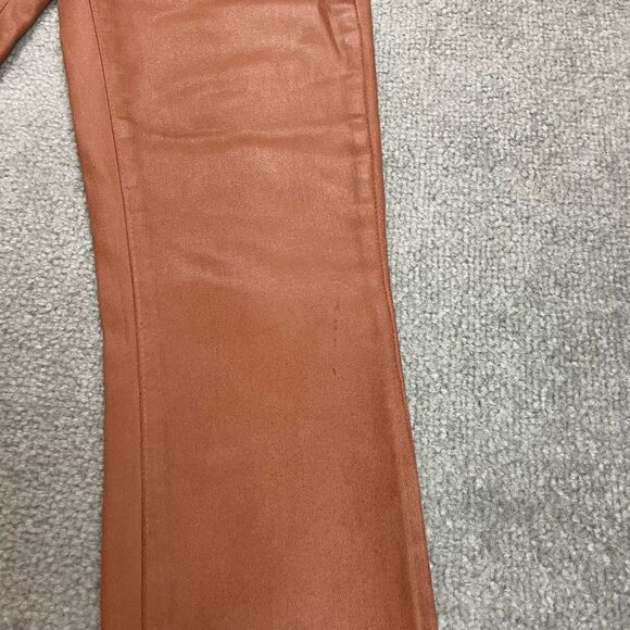 NWOT NEW L’AGENCE Margot High Rise Brown Java Coated Designer Jean Size 23 - Picture 7 of 7